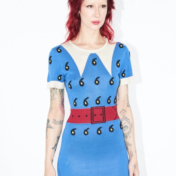 TROMPE L'OEIL KNIT SWEATER DRESS - Picture 2 of 4